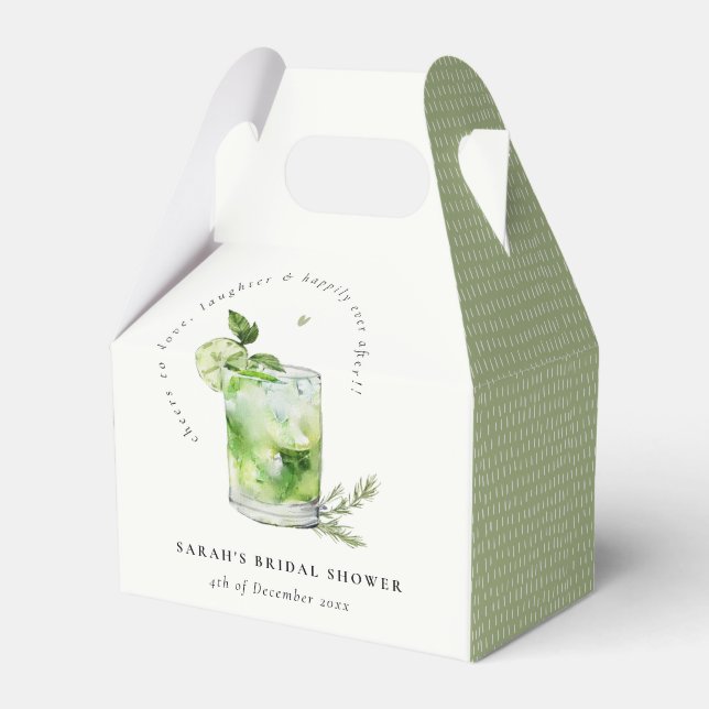 Ballotins Élégante Fête des mariées de cocktails Green Marga (Verso)