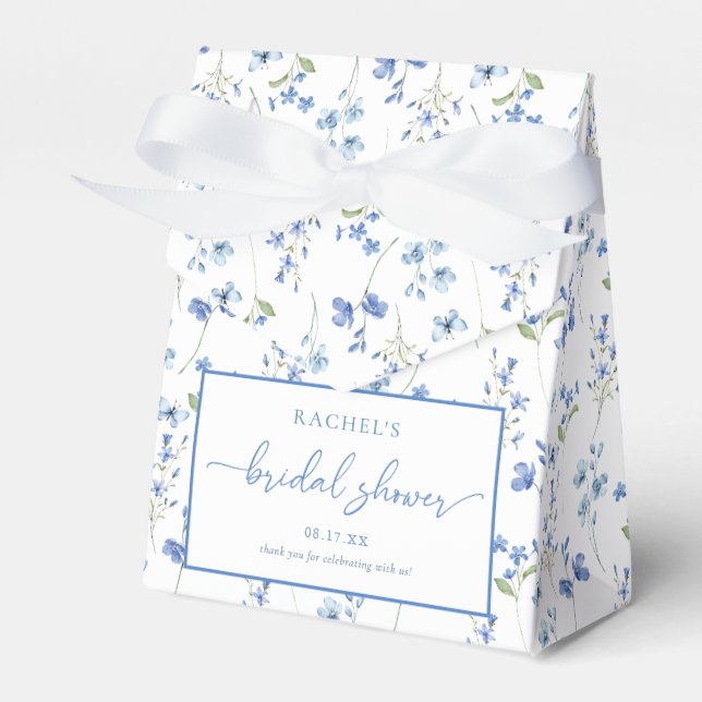 Ballotins Elégante Fête des mariées Fleur sauvage bleu Dusty (Verso)