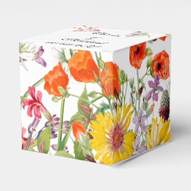 Ballotins Elégante Fleurs de Printemps Boîte de Faveur Maria (Verso)