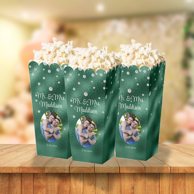 Ballotins Élégante huile verte et Mariage diamant Popcorn (Créateur téléchargé)