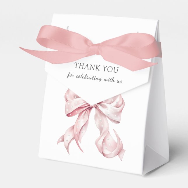 Ballotins Elégante perles de Baby shower rose  fille Balloti (Verso)