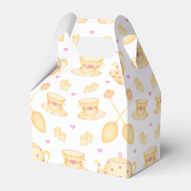 Ballotins Elégante Tea Party Pink & Gold Watercolor (Verso)