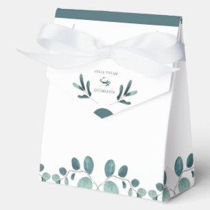 Ballotins Elégante Verdure Calligraphie Mariage Favor Box