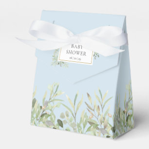 Ballotins Élégante verdure Foliage Bébé Garçon Douche Bleue