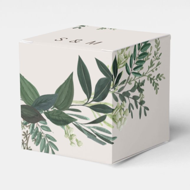 Ballotins Élégante verdure Personnalisé Monogramme Ballotin  (Verso)