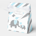 Éléphant bébé bleu et gris rayé