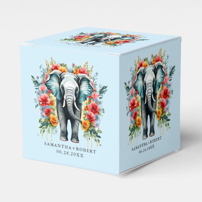 Ballotins Eléphant floral coloré (Verso)