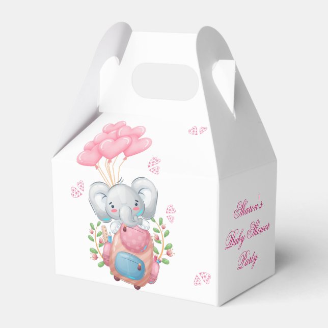 Ballotins Eléphant mignon et Ballotin de Baby shower de ball (Verso)