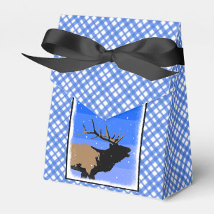 Ballotins Elk bouillonnant en hiver - Art original de la fau