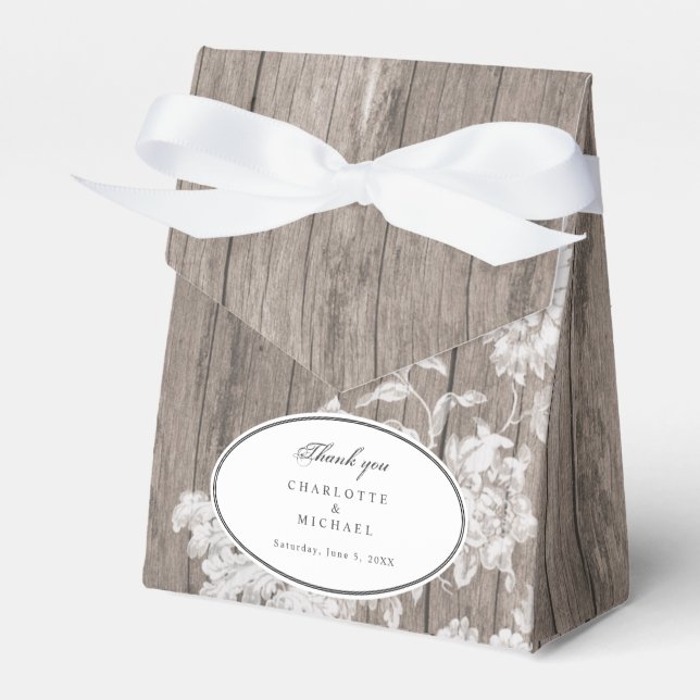 Ballotins Empreinte de fleur romantique sur boîte de récepti (Verso)