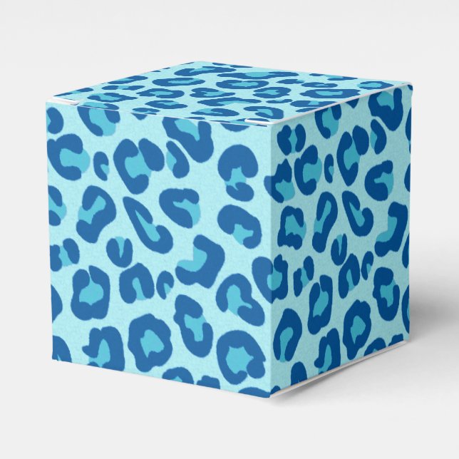 Ballotins Empreinte de léopard en bleu clair à bleu foncé (Verso)