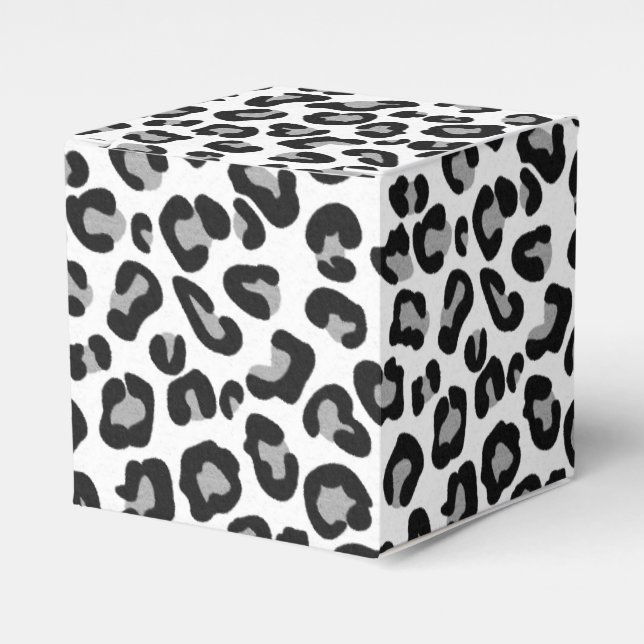 Ballotins Empreinte de léopard en noir et blanc avec gris (Verso)