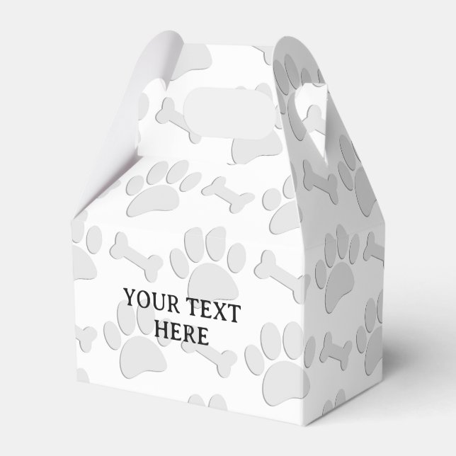 Ballotins Empreintes de pattes de chiot et os texte personna (Verso)