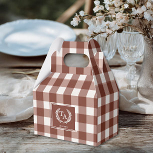 Ballotins En vichy Brown Monogramme Crest