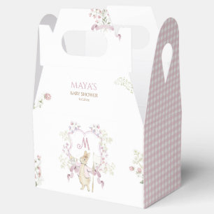 Ballotins En vichy rose Monogramme Pierre le Baby shower lap