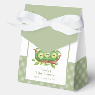Ballotins en vichy Vert Pois Doux Dans Baby shower Pod