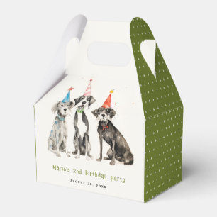 Ballotins Enfants mignons Aquarelle Chien mou Fête d'anniver