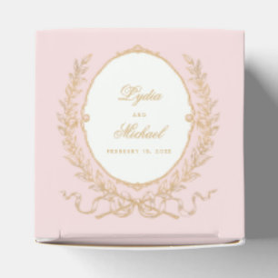 Ballotins Enveloppe Mariage rose et or