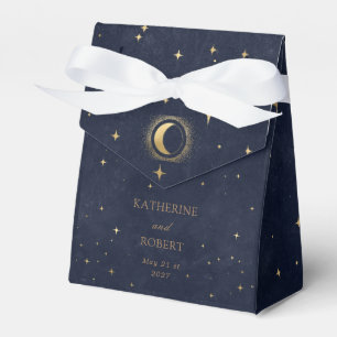 Ballotins Étoiles de lune d'or céleste Monogramme Mariage
