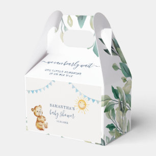 Ballotins Eucalyptus Ours Aquarelle Script Baby shower Garço