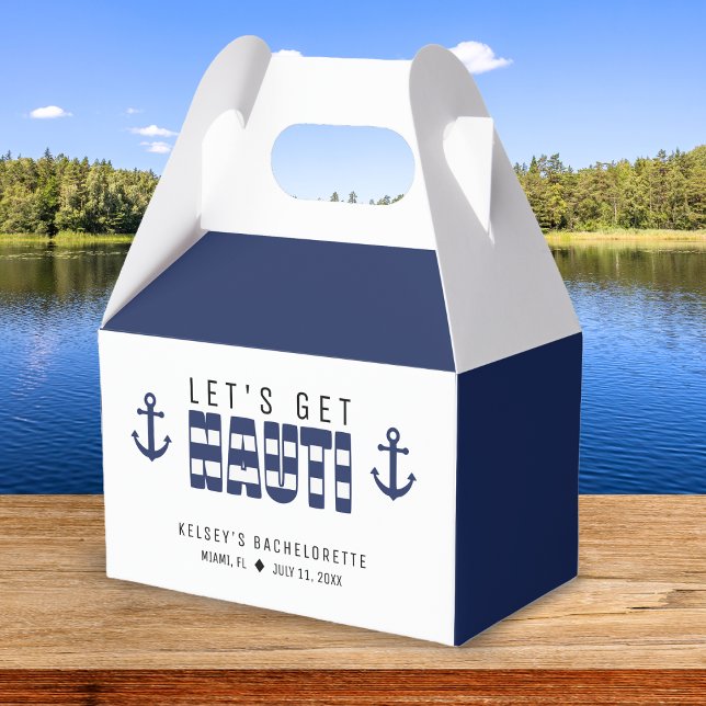 Ballotins Faisons la Fête Enterrement de Vie de Jeune Fille (Let's Get Nauti Bachelorette Party Favor Boxes
)