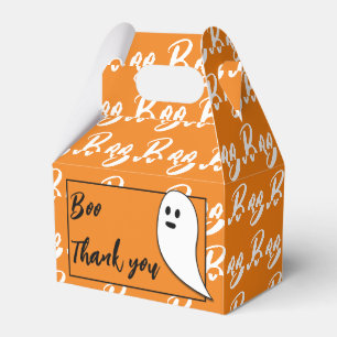 Ballotins Fantôme Halloween noir blanc orange boo Merci