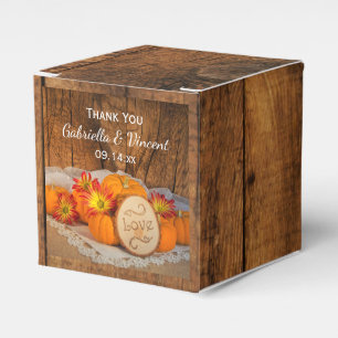 Ballotins Faux Barn Wood Rustic Citrouilles Fall Barn Mariag