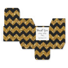 Faux Gold Parties scintillant Chevron Motif Black 