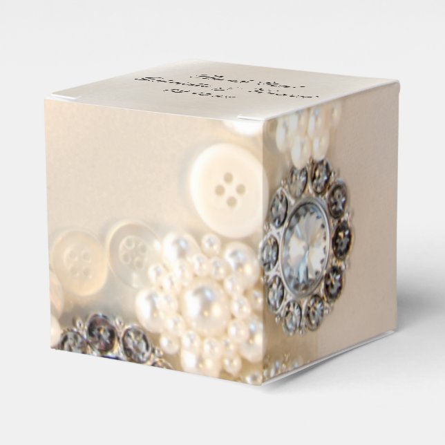 Ballotins Faux White Pearls et Mariage des boutons de diaman (Verso)