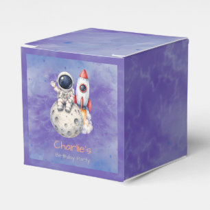 Ballotins Faveur de fête d'anniversaire astronaute aquarelle