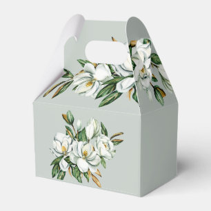 Ballotins Faveurs de verdure de magnolia aquarelle
