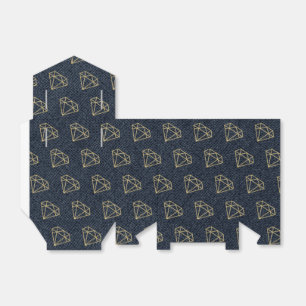 Ballotins Favori de fête doré et bleu Denim & Diamonds Glam