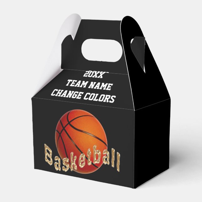 Ballotins Favoris Personnalisés De Basket, Boîtes, COULEURS (Verso)