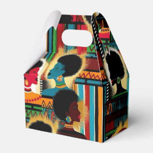 Ballotins Femme africaine élégante Motif ethnique aux couleu