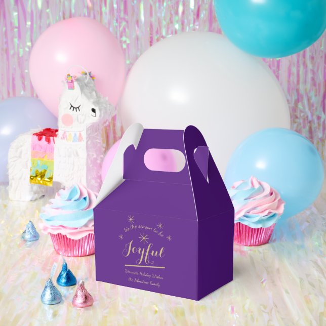 Ballotins Festive est la saison pour être Joyful Chic Purple (Fête)