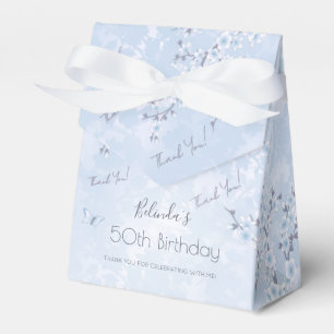 Ballotins Fête d'anniversaire Bleu Fleur de Cerisier Merci