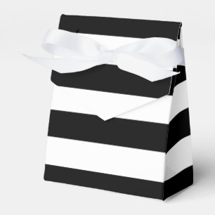 Ballotins Fête d'anniversaire chic en noir et blanc rayé