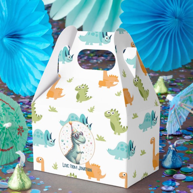 Ballotins Fête d'anniversaire de dinosaure coloré (Fête)