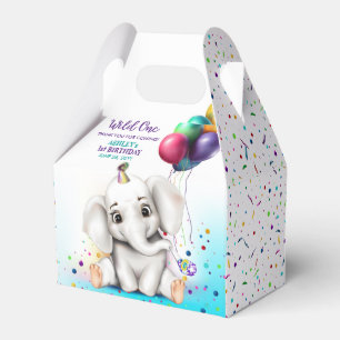 Ballotins Fête d'anniversaire de l'éléphant mignon