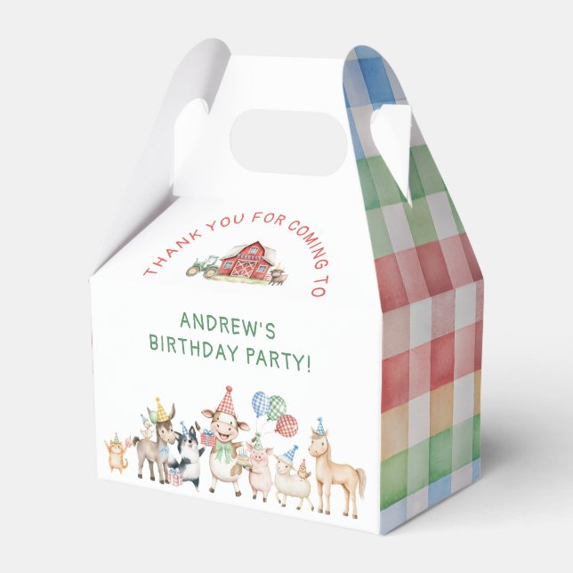 Ballotins Fête d'anniversaire des animaux de ferme (Verso)