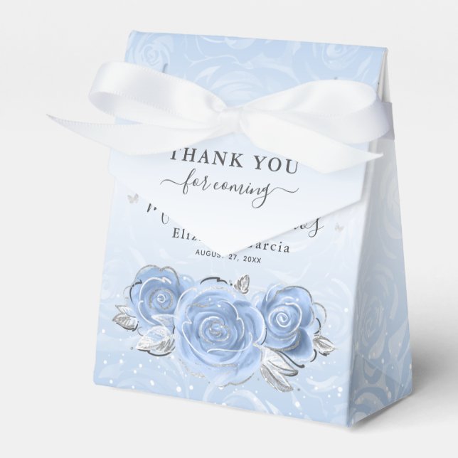 Ballotins Fête d'anniversaire du Rose bleu argent et bébé Me (Verso)