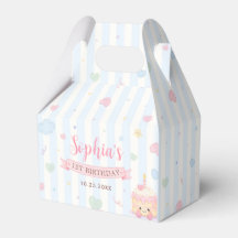 Fête d'anniversaire fille gâteau pastel premier an