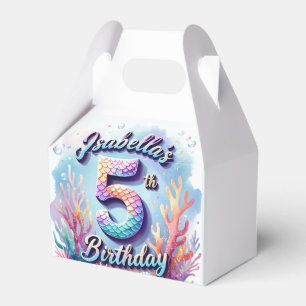 Ballotins Fête d'anniversaire Sirène Nom personnalisé & Âge 