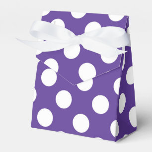 Ballotins Fête d'anniversaire Violet pourpre et blanc à pois