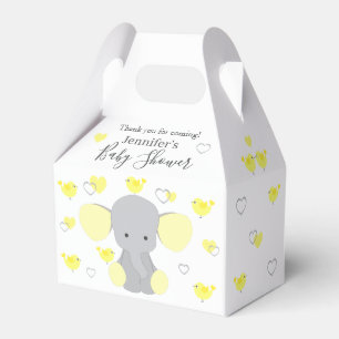 Ballotins Fête de Baby shower fille éléphant jaune