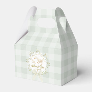 Ballotins Fête de bébé à thème gingham et sage fou de l'oie