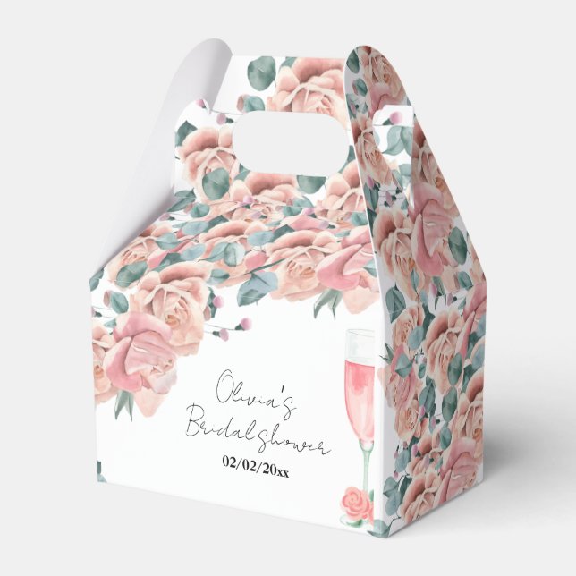 Ballotins Fête de mariage estival à l'aquarelle avec pétale  (Verso)