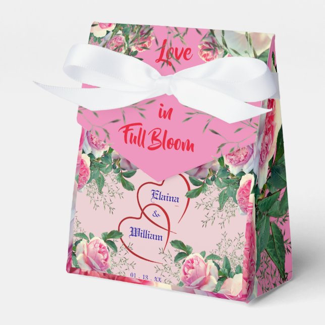 Ballotins Fête de mariage fleurissant amour (Verso)