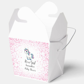 Ballotins Fête de naissance licorne aquarelle rose mignonne