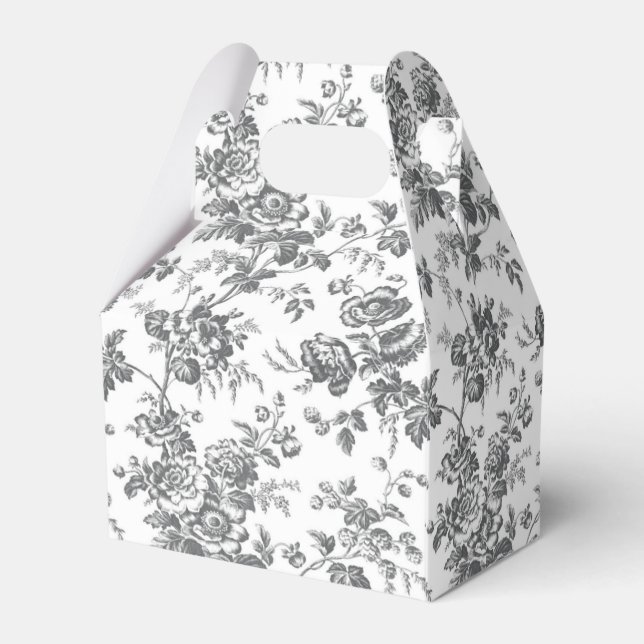 Ballotins Fête de toile française noire et blanche Favoriser (Arrière)